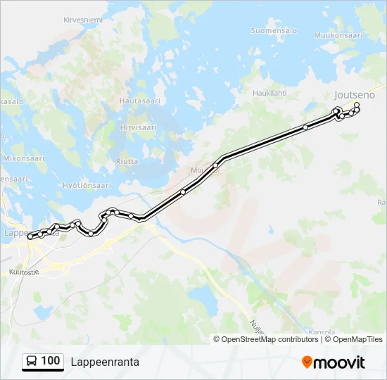 100 Bus Line Map