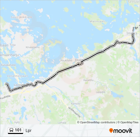 101 Bus Line Map