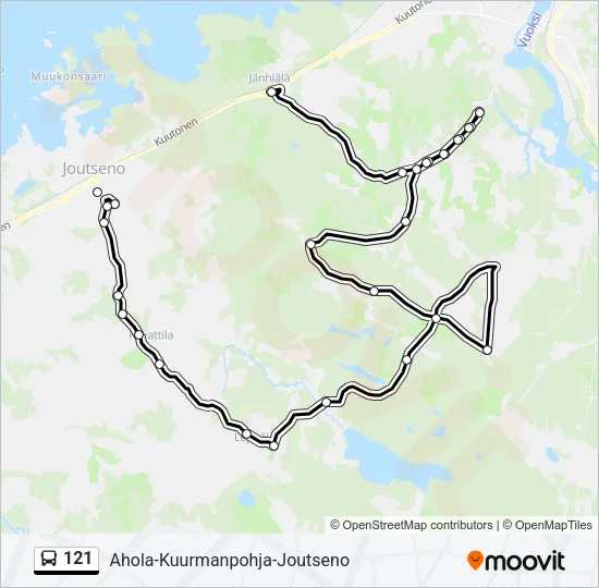 121 Bus Line Map