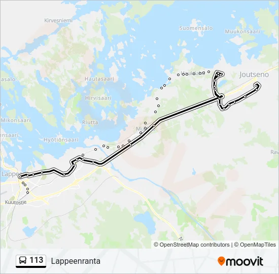 113 Bus Line Map