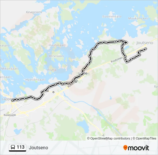113 Bus Line Map