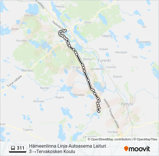 311 Bus Line Map
