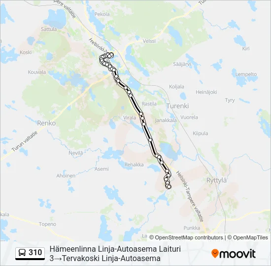 310 Bus Line Map
