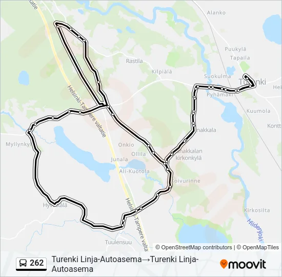 262 Bus Line Map