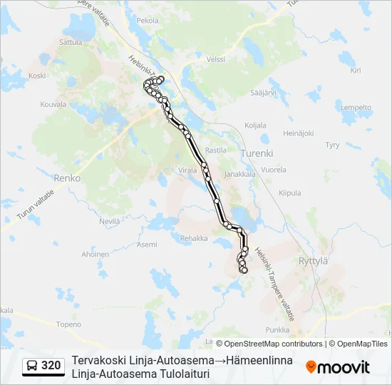 320 Bus Line Map