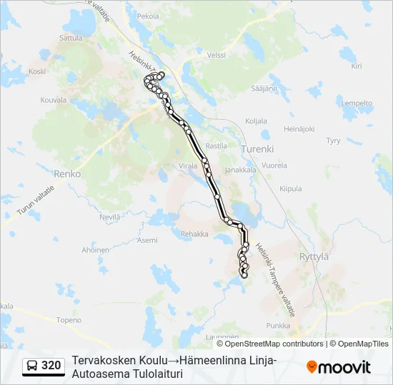 320 Bus Line Map