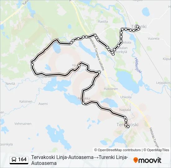 164 Bus Line Map