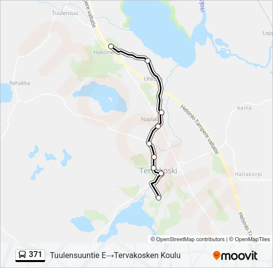 371 Bus Line Map