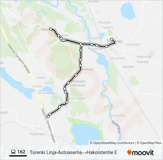 162 Bus Line Map