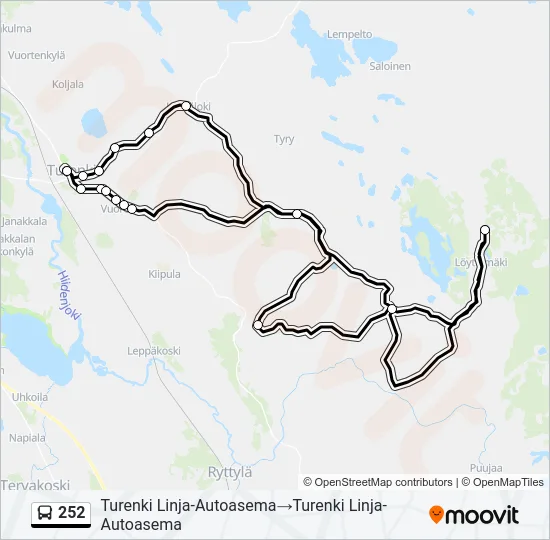 252 Bus Line Map