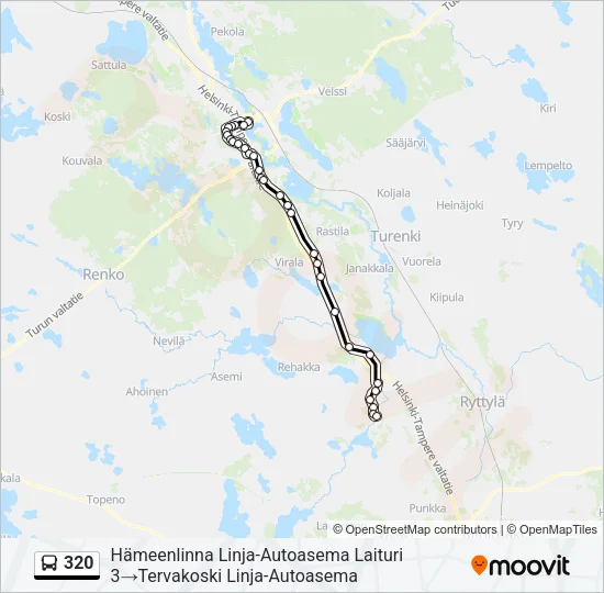 320 Bus Line Map