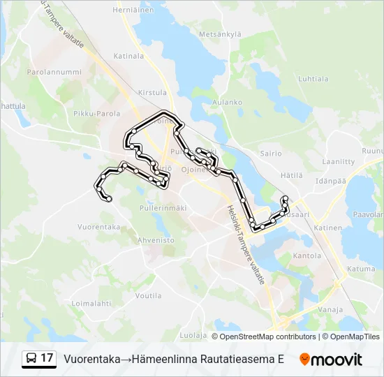 17 Bus Line Map