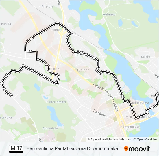 17 Bus Line Map