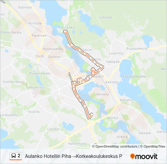 2 Bus Line Map