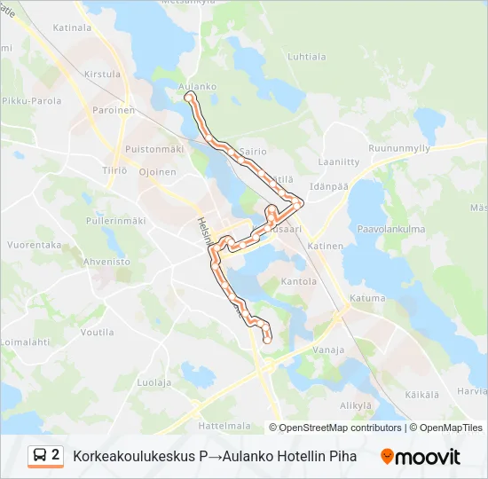 2 Bus Line Map
