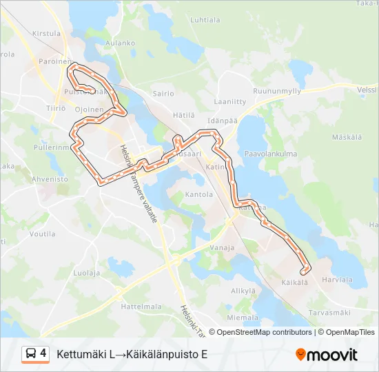 4 Bus Line Map