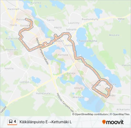 4 Bus Line Map