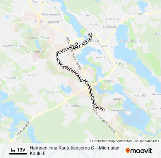 13V Bus Line Map