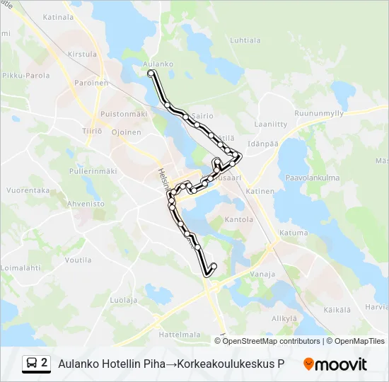 2 Bus Line Map