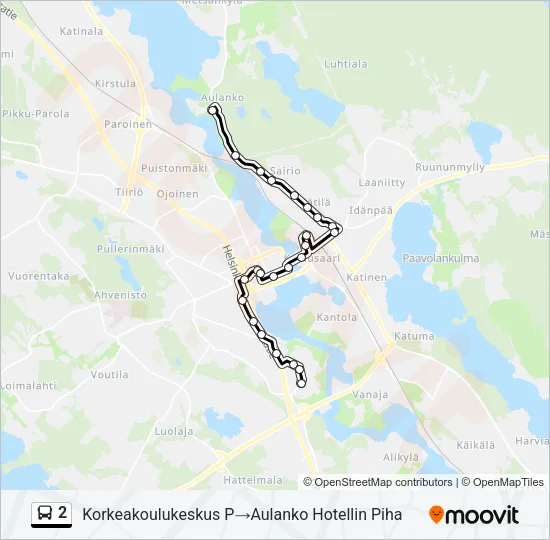 2 Bus Line Map