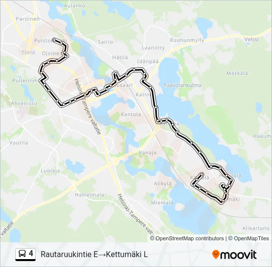 4 Bus Line Map