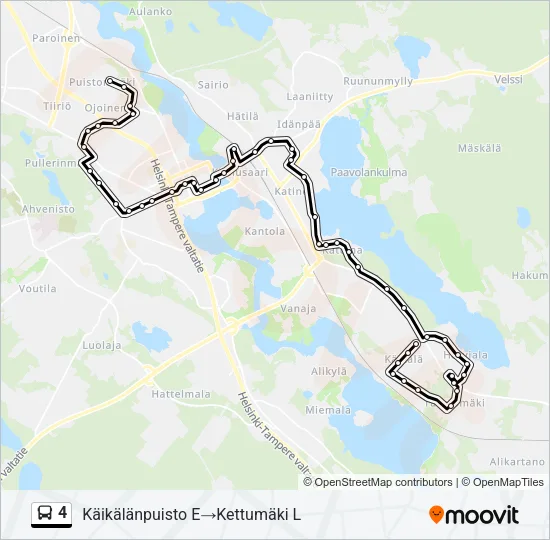 4 Bus Line Map