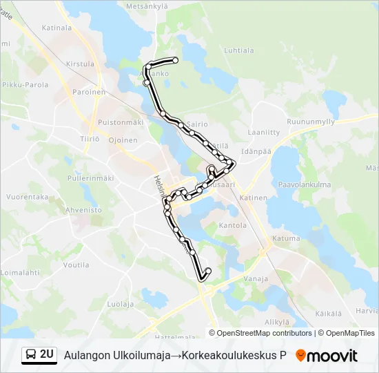 2U Bus Line Map