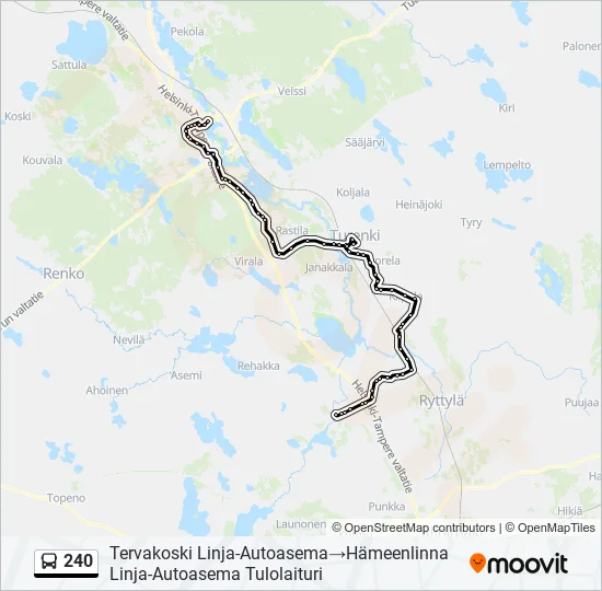 240 Bus Line Map