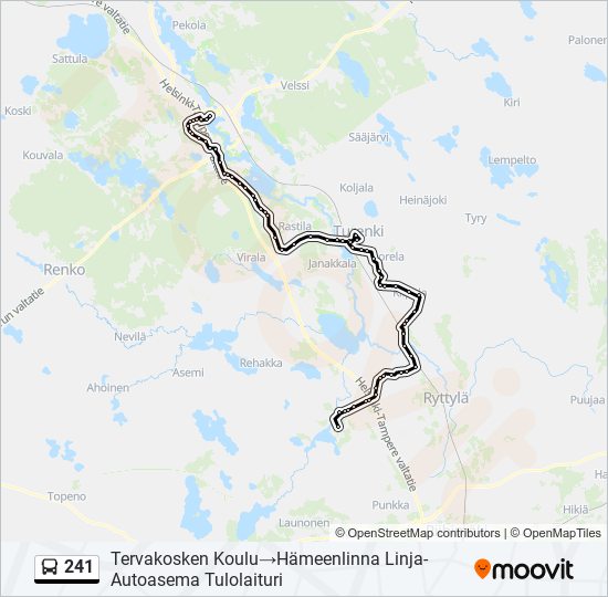 241 bus Line Map