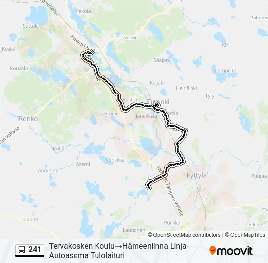 241 Bus Line Map