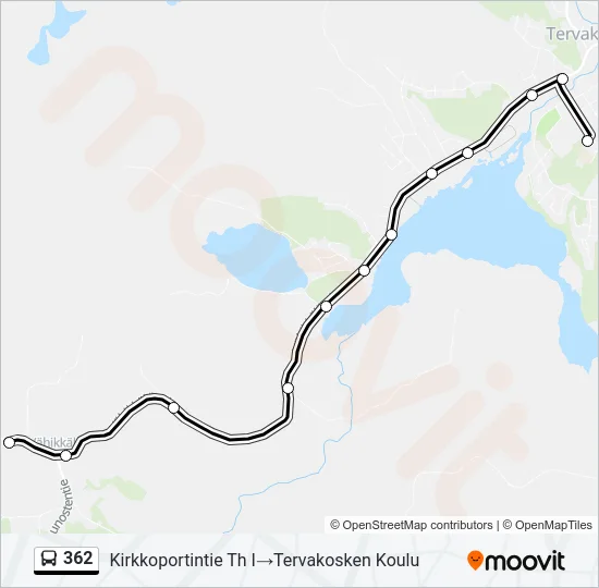 362 Bus Line Map
