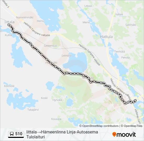 510 Bus Line Map