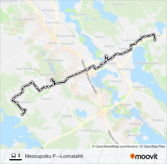 3 Bus Line Map