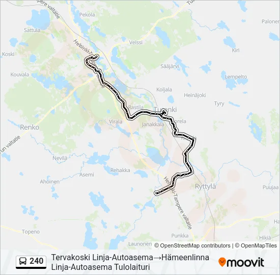 240 Bus Line Map