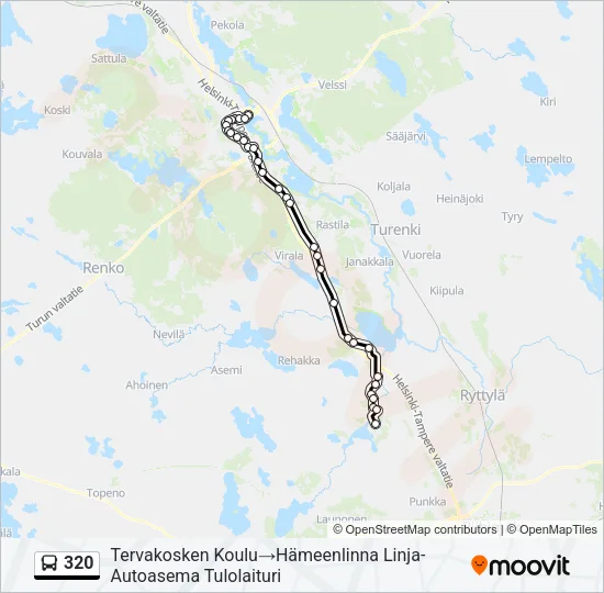 320 Bus Line Map