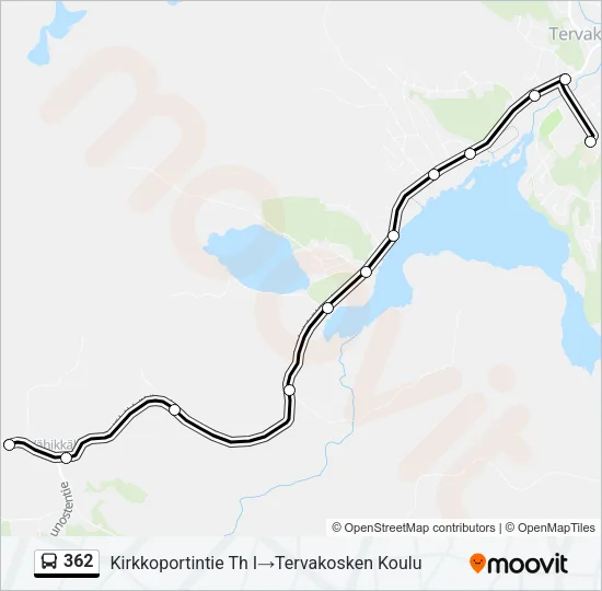 362 Bus Line Map
