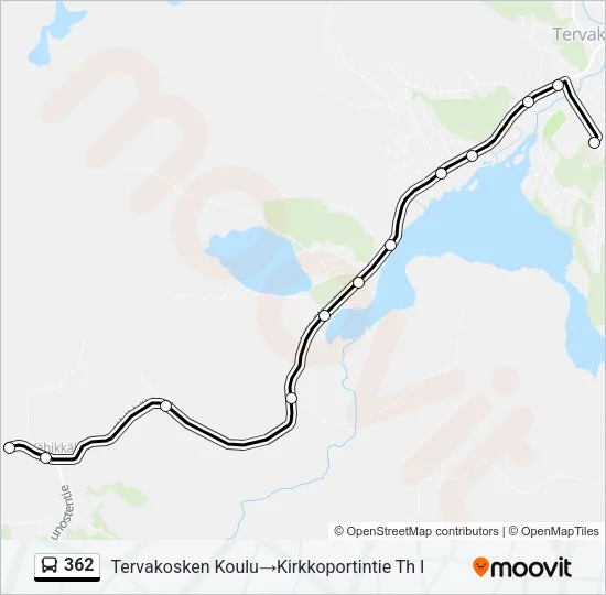 362 Bus Line Map