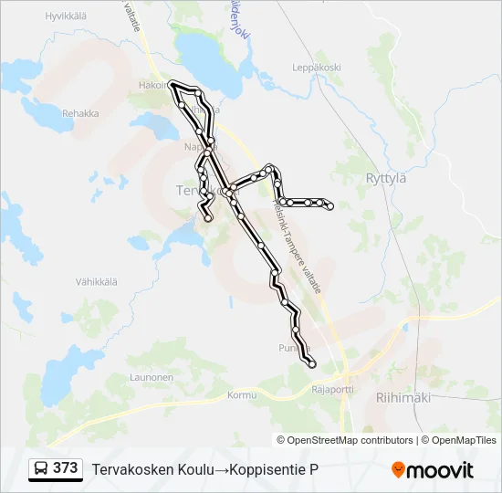 373 Bus Line Map