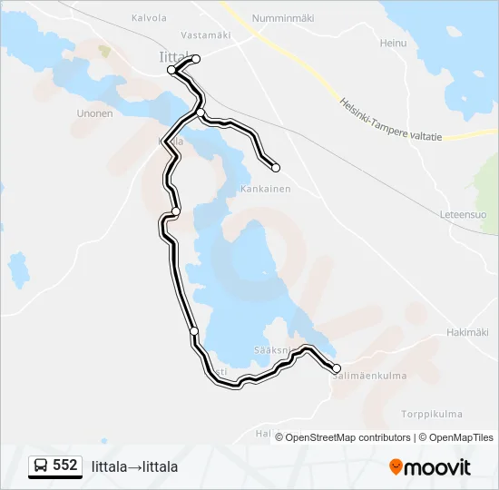 552 Bus Line Map
