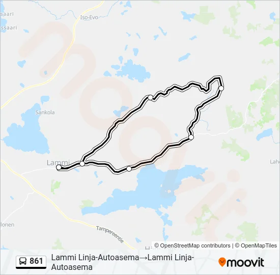 861 Bus Line Map