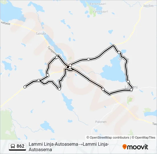 862 Bus Line Map