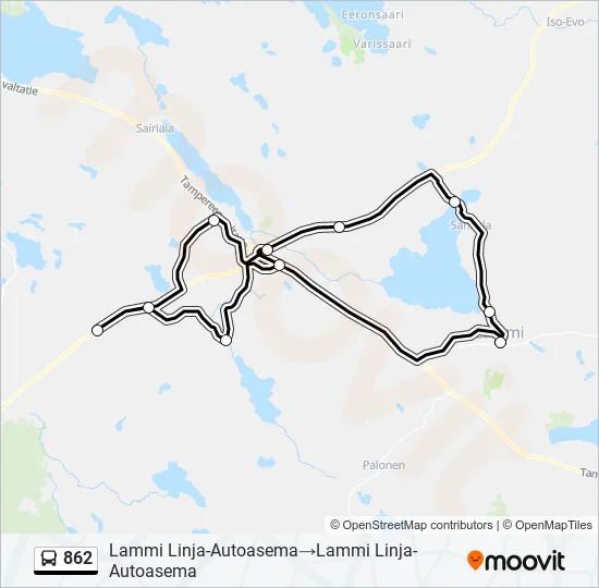 862 Bus Line Map