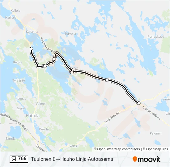 766 Bus Line Map