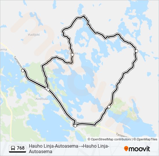 768 bus Line Map