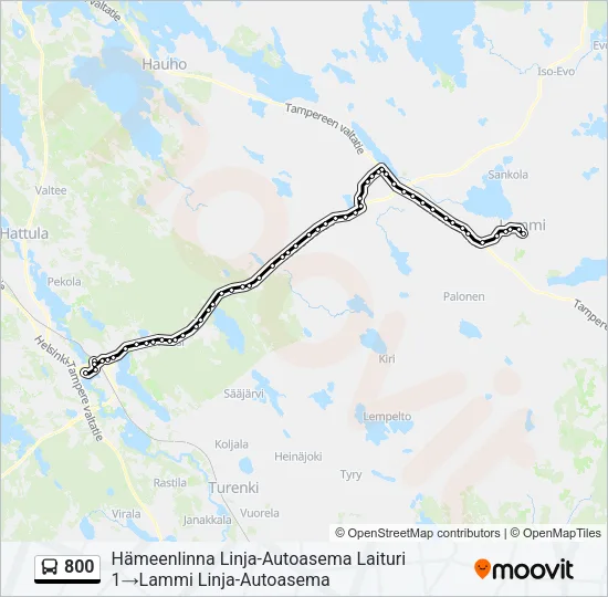 800 Bus Line Map