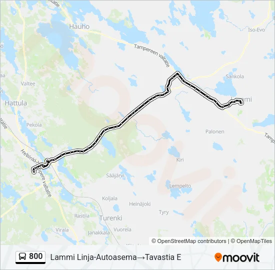 800 Bus Line Map