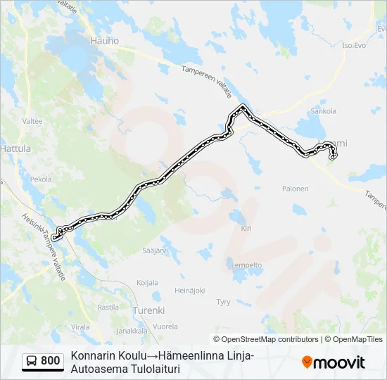 800 Bus Line Map