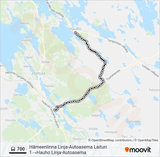 700 Bus Line Map