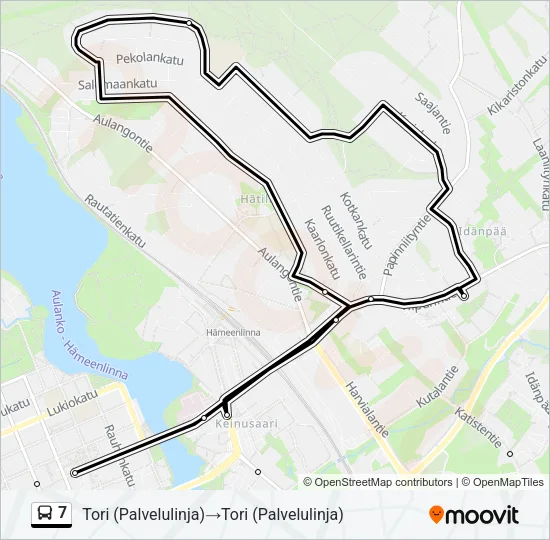 7 Bus Line Map