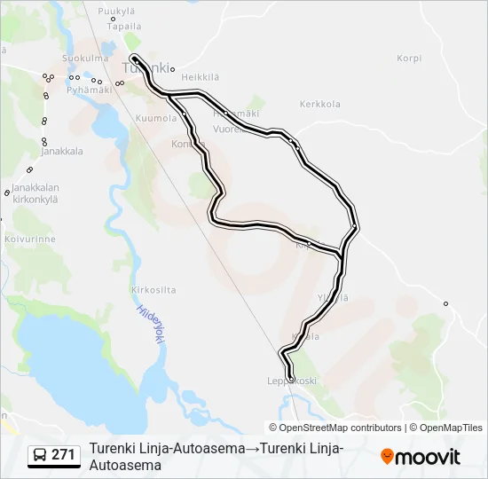 271 Bus Line Map